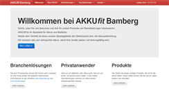 Desktop Screenshot of akkufit-bamberg.de