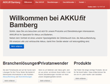 Tablet Screenshot of akkufit-bamberg.de